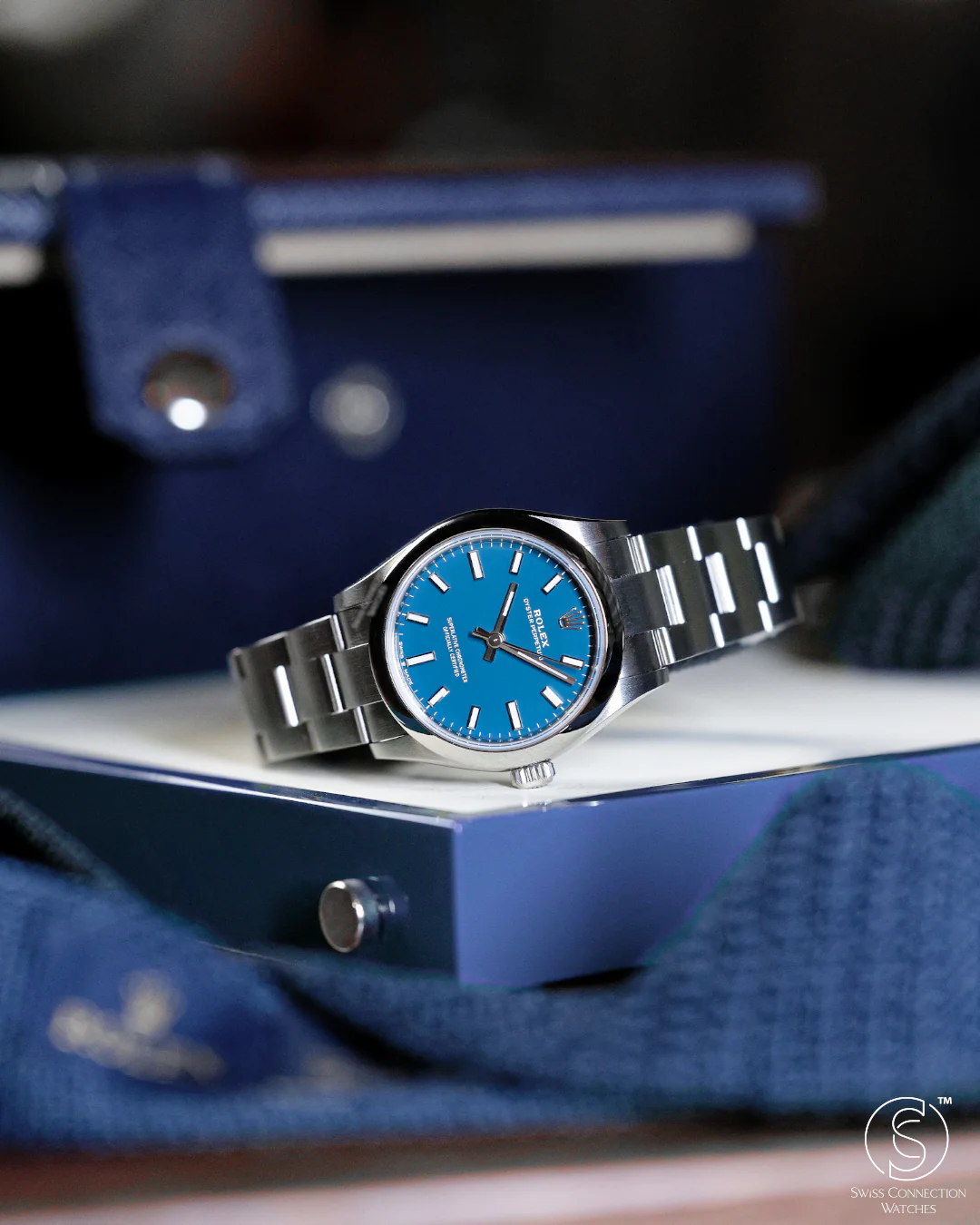 Rolex Oyster Perpetual Med Blue 31mm 277200 - Image 5