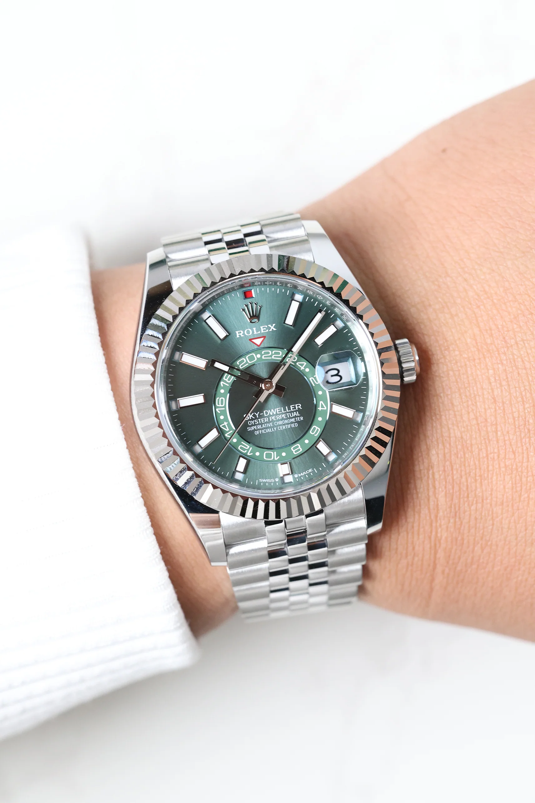 Rolex Sky Dweller Mint Green on Jubilee 336934 - Image 6