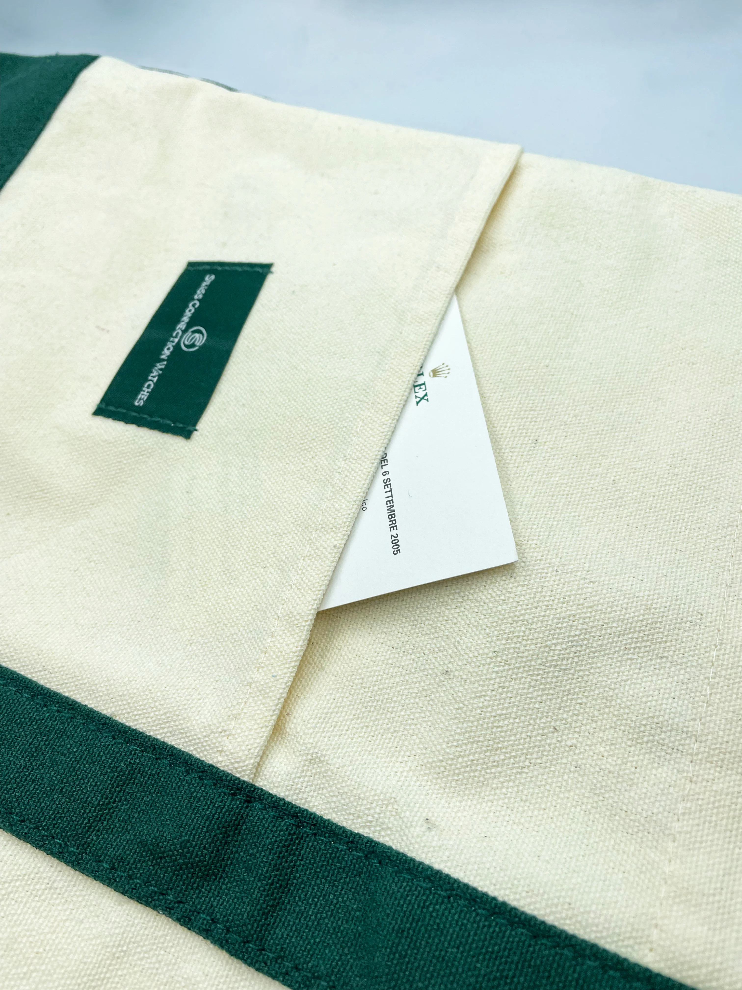 SCW Tote Bag - Beige/Dark Green - Image 5