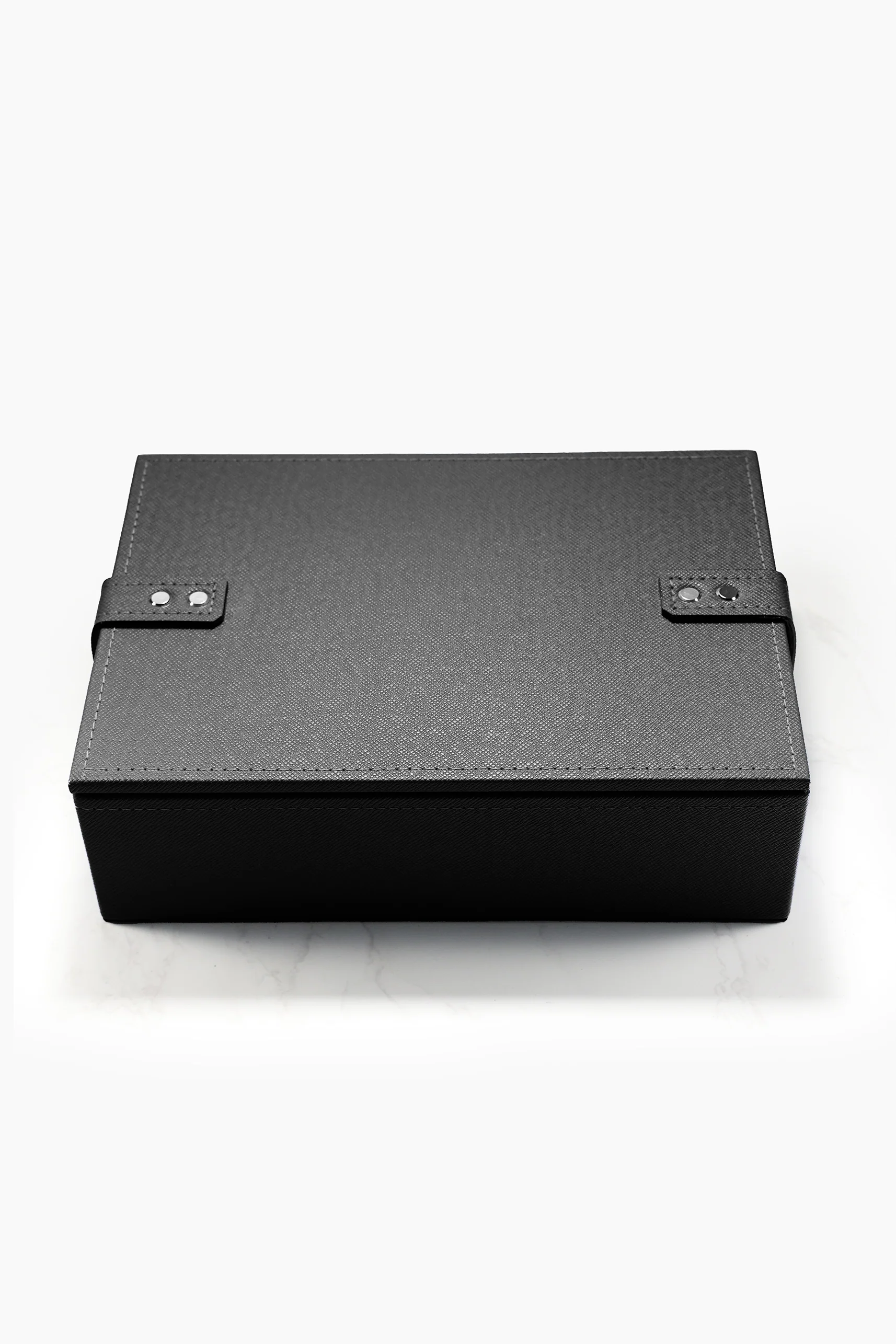 Ten10 CasaModa Watch Box for 6 Watches (Black Exterior & Blue Interior) - Image 7