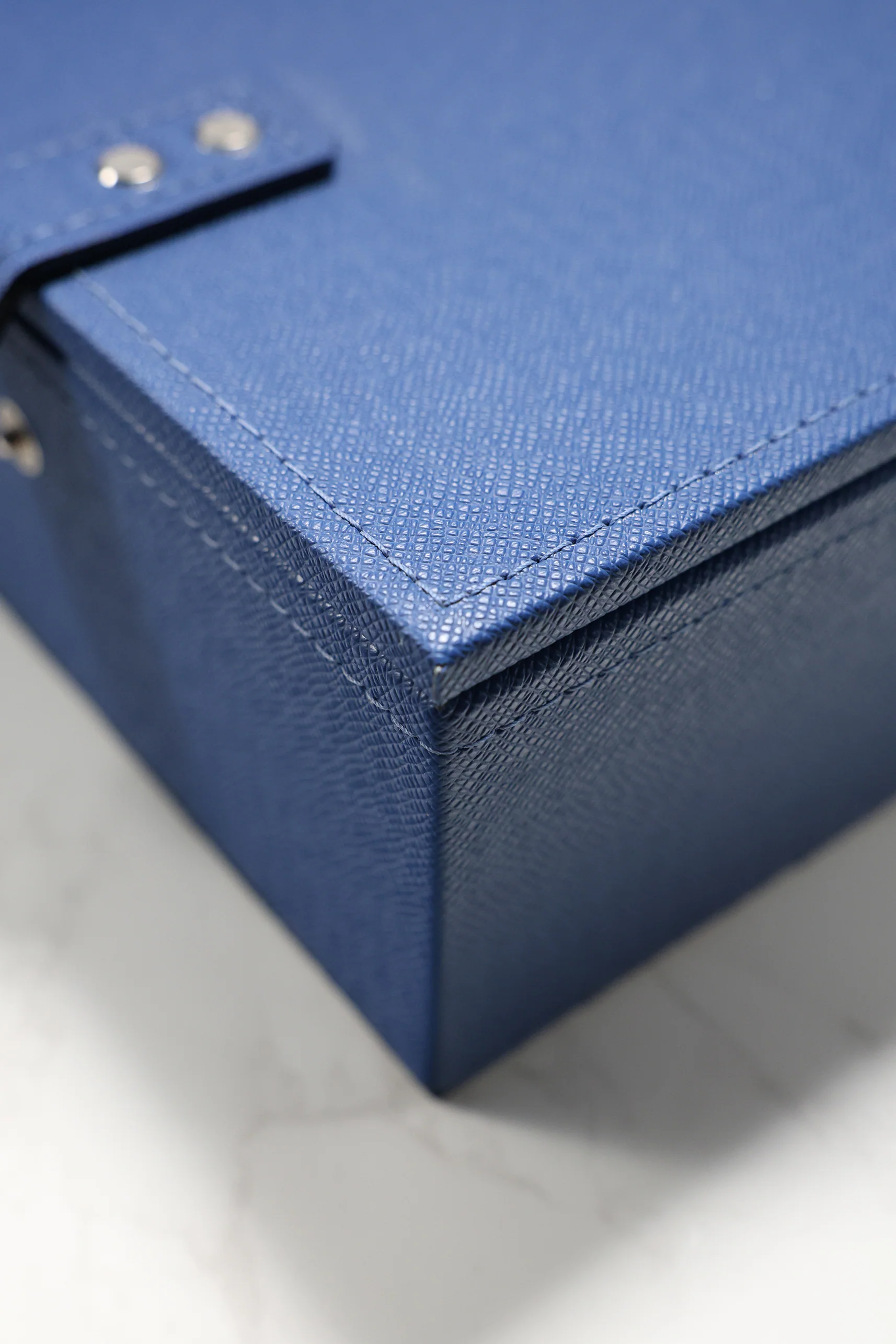 Ten10 CasaModa Watch Box for 6 Watches (Blue Exterior & Hermes Orange Interior) - Image 6