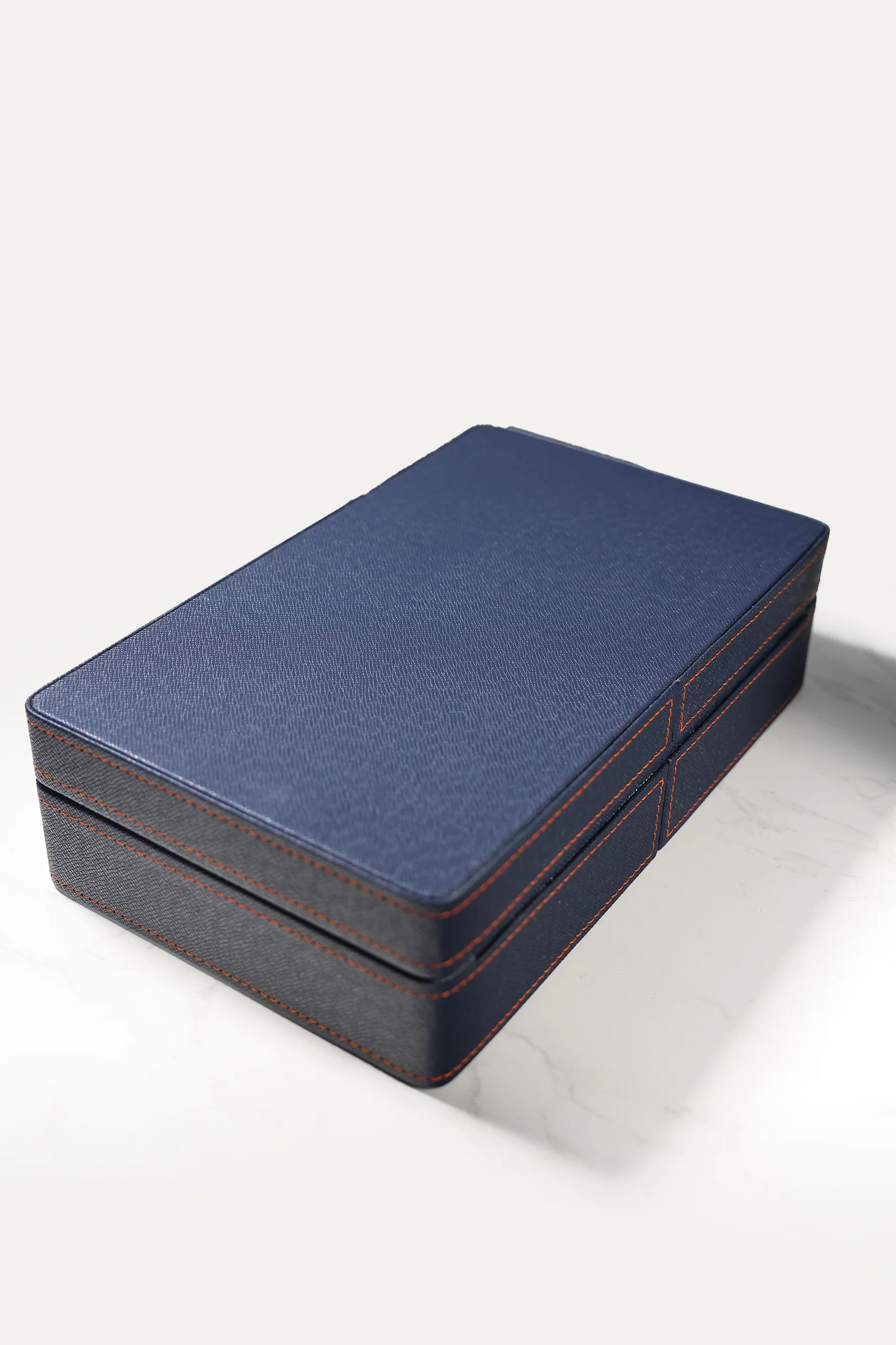Ten10 Oscar Ver.3 Watch Box for 10 Watches (Blue Exterior & Bright Orange Interior) - Image 3